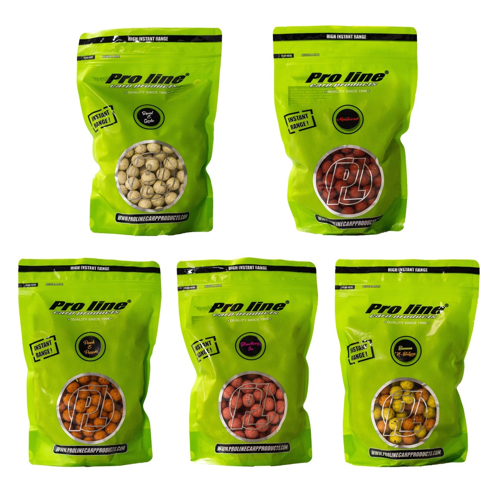 Pro line High Instant Readymades Boilies Banana ´n Butyric - gelb/orange - 1kg - 15mm