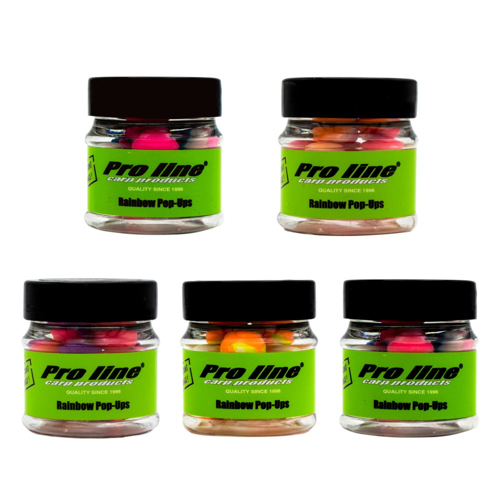 Pro line High Instant Readymades Rainbow Pop-Ups Boilies Strawberry-Ice - Pink - 50ml - 15mm
