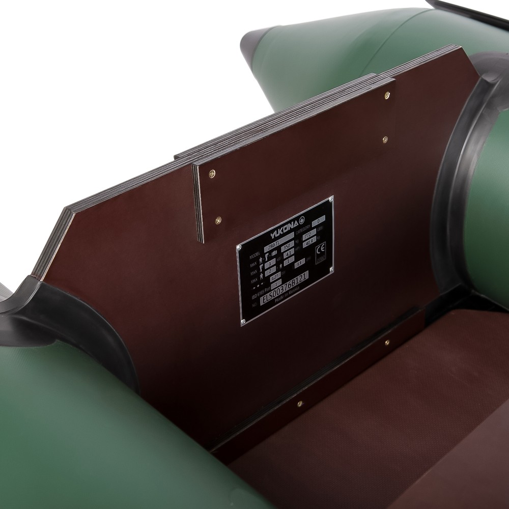 YUKONA 230 TL Inflatable Boat mit Lattenboden 2,30m - TK220kg - green,grey