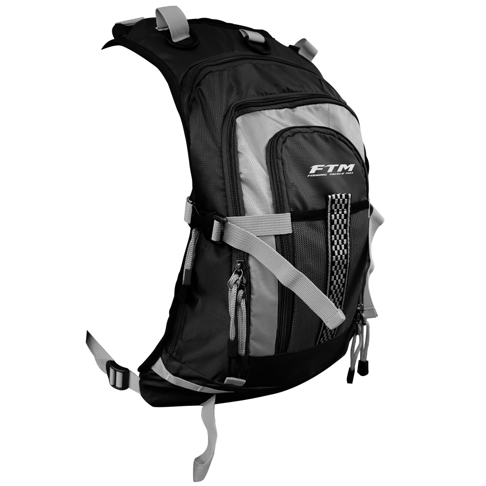 FTM Angelweste mit Rucksack Schwarz/Grau - universal