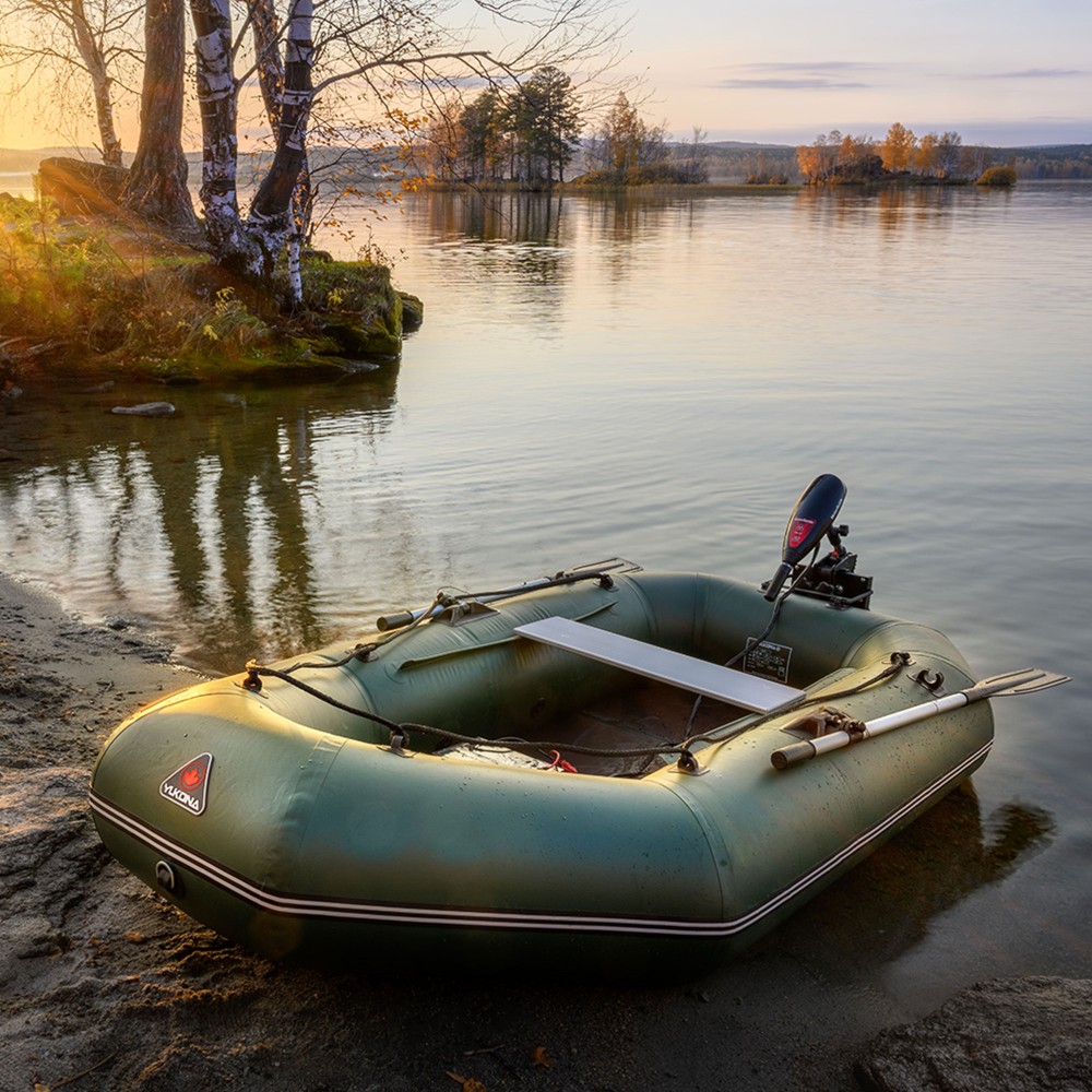YUKONA 230 G Inflatable Boat mit Lattenboden 2,32m - TK 180kg - grün