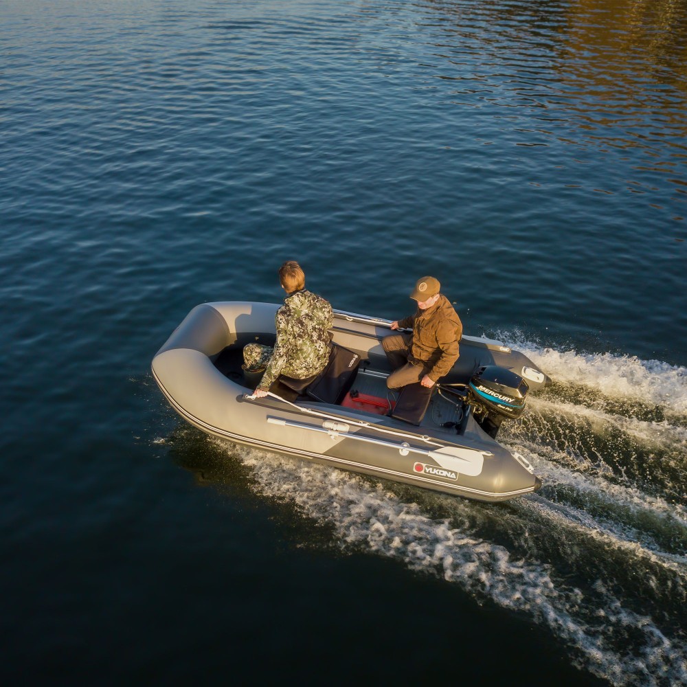 YUKONA 380 Inflatable Boat Schlauchboot 3,80m - TK740kg - Grey + Dark grey