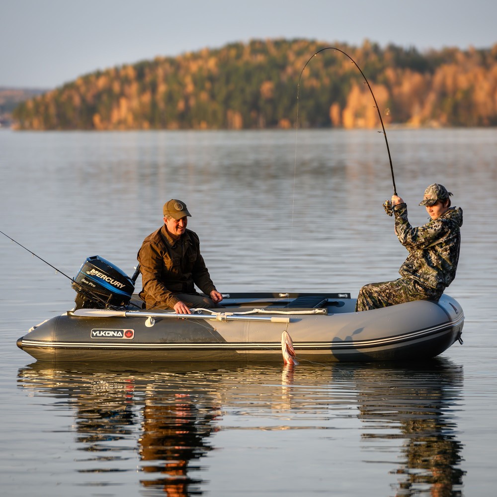 YUKONA 350 Inflatable Boat Schlauchboot 3,50m - TK600kg - Grey + Dark grey