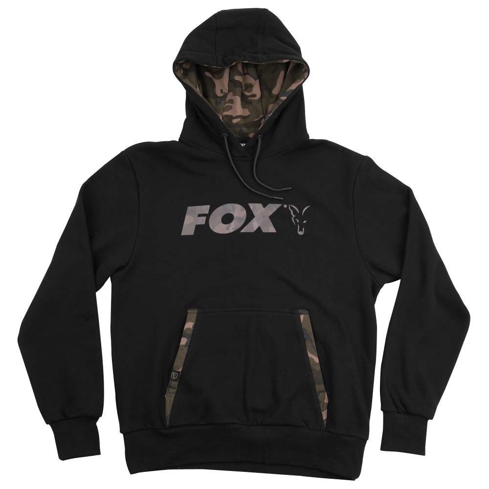 Fox Black/Camo Print Hoody Gr. L - schwarz