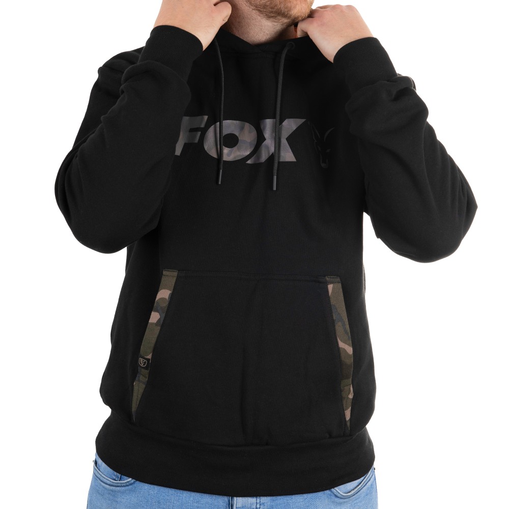 Fox Black/Camo Print Hoody Gr. XXXL - schwarz