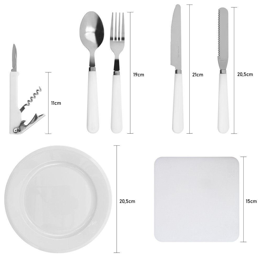 Catix Cutlery & Crockery Set Camping-Besteck 26 x 23 x 4cm