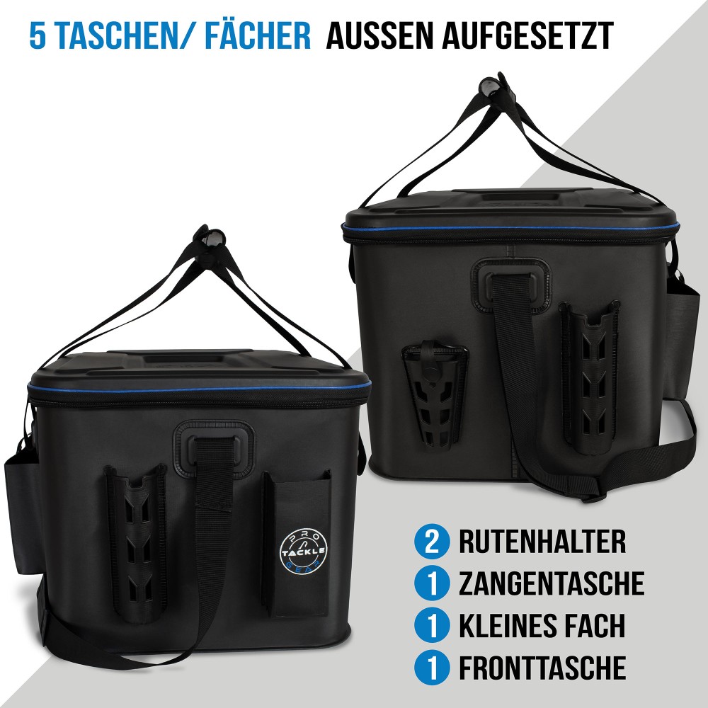 Pro Tackle EVA Bag I Tackle Bakkan + Senshu Abhakmatte + 3 Zangen Angeltasche 48x36x28cm