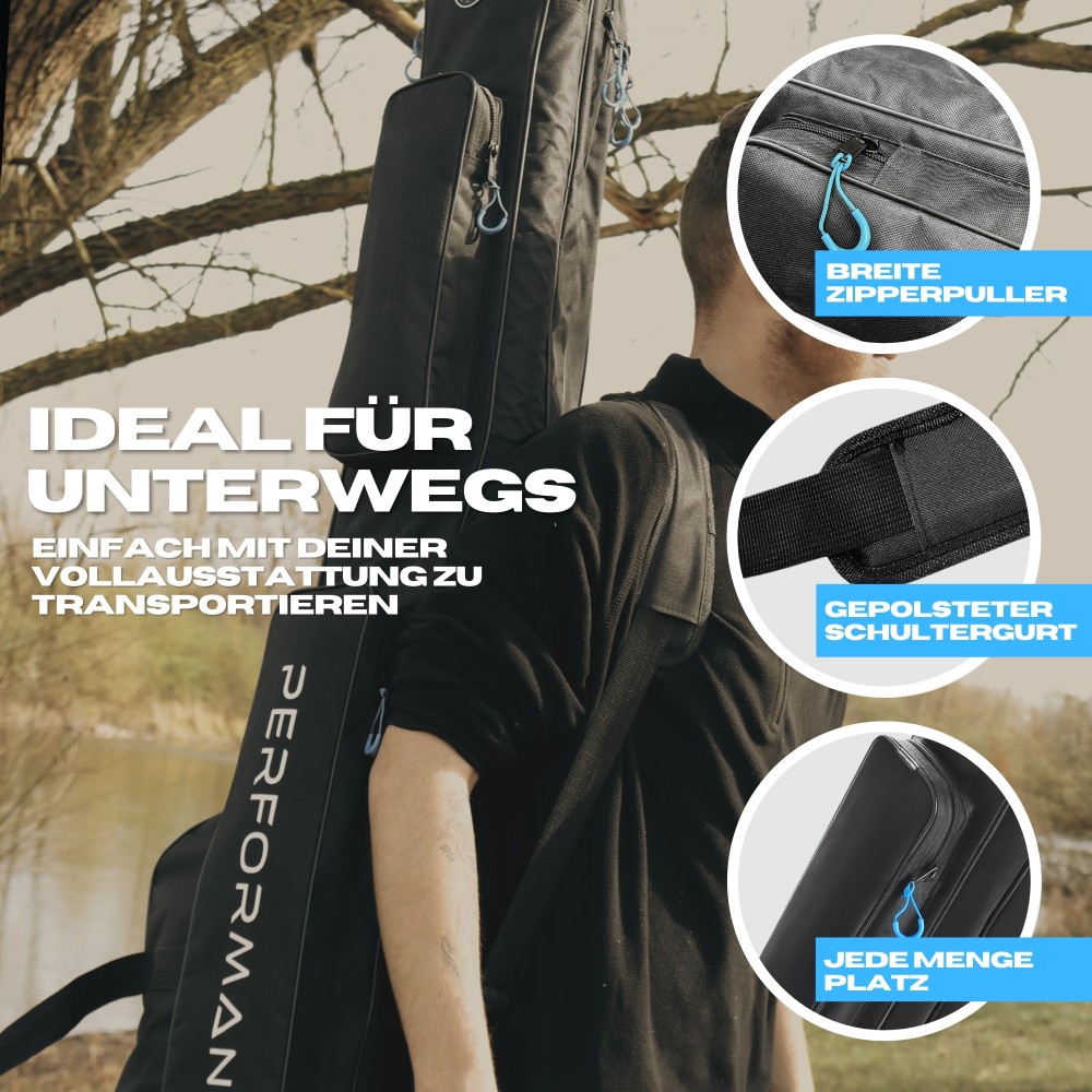 Pro Tackle STRIKE 3 Rod Case - Futteral Schwarz - 165cm