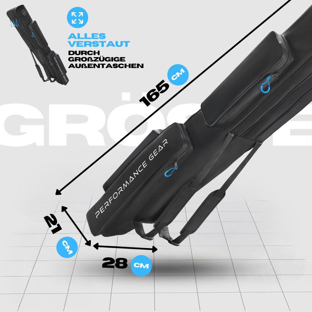 Pro Tackle STRIKE 3 Rod Case - Futteral Schwarz - 165cm