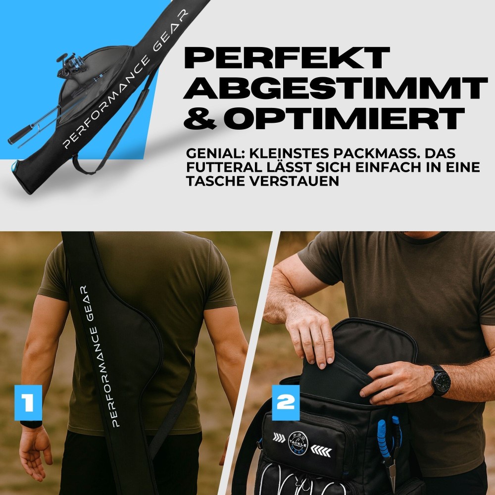 Pro Tackle STRIKE 1 Rod Case - Rutenfutteral Schwarz - 160cm