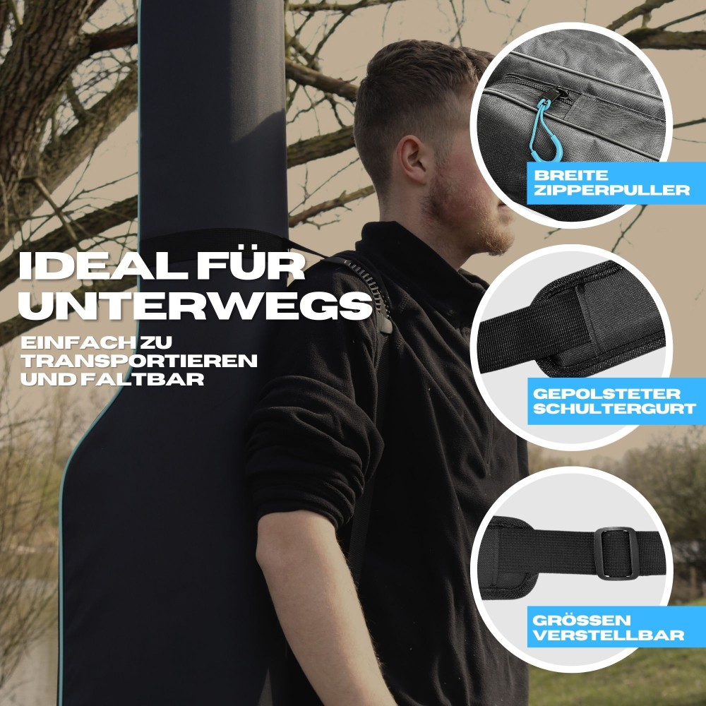 Pro Tackle STRIKE 3 Rod Hard Case - Futteral Schwarz - 146cm