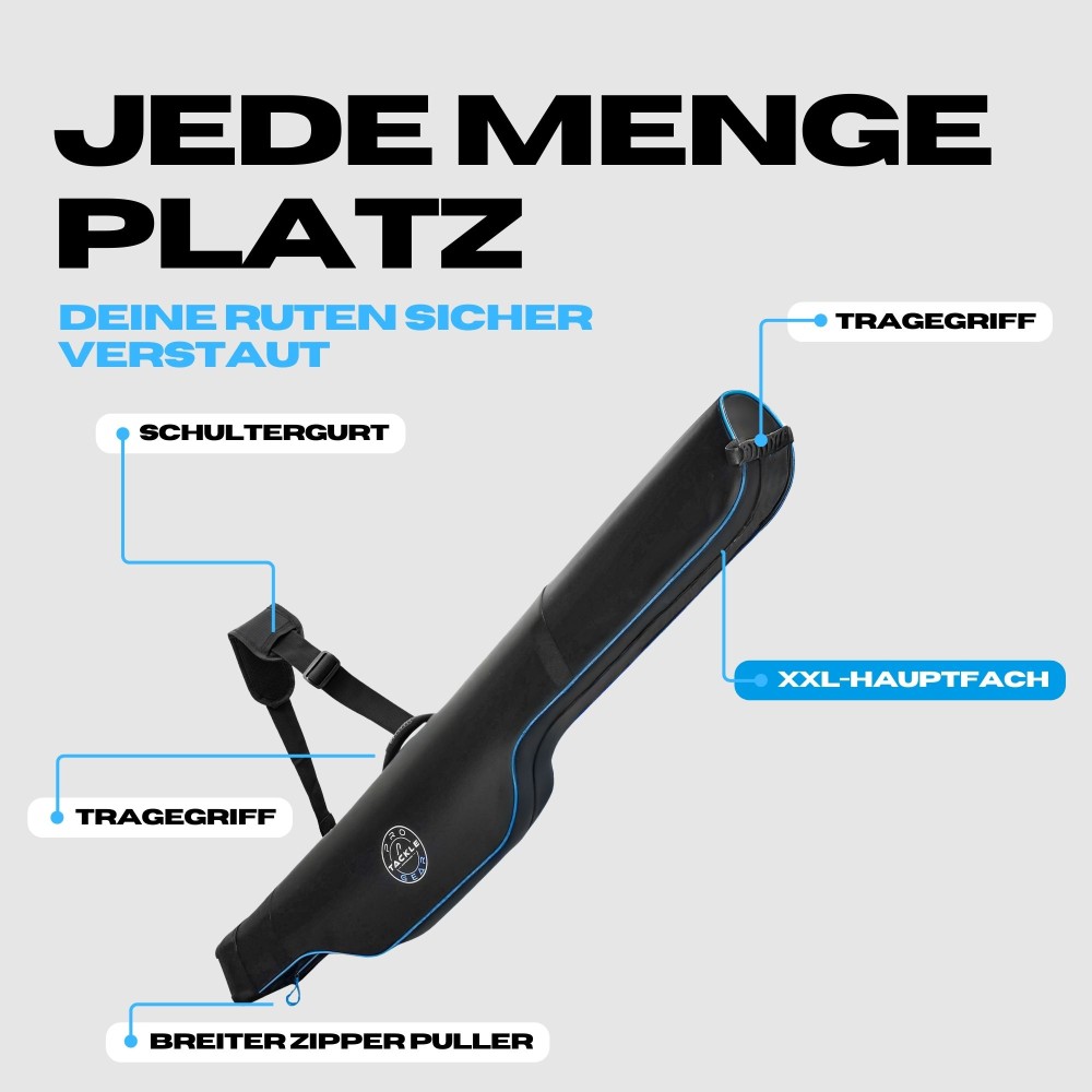 Pro Tackle STRIKE One Rod Hard Case - Futteral Schwarz - 160cm