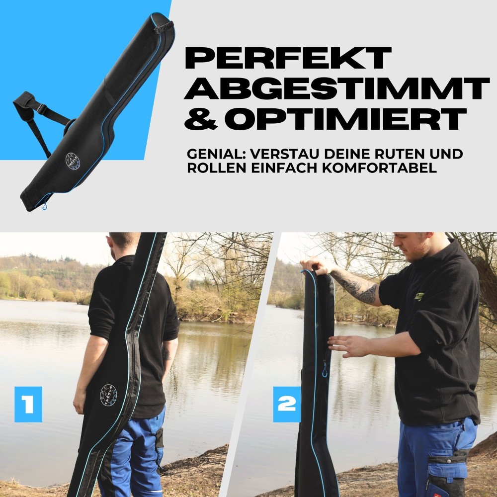 Pro Tackle STRIKE One Rod Hard Case - Futteral Schwarz - 160cm