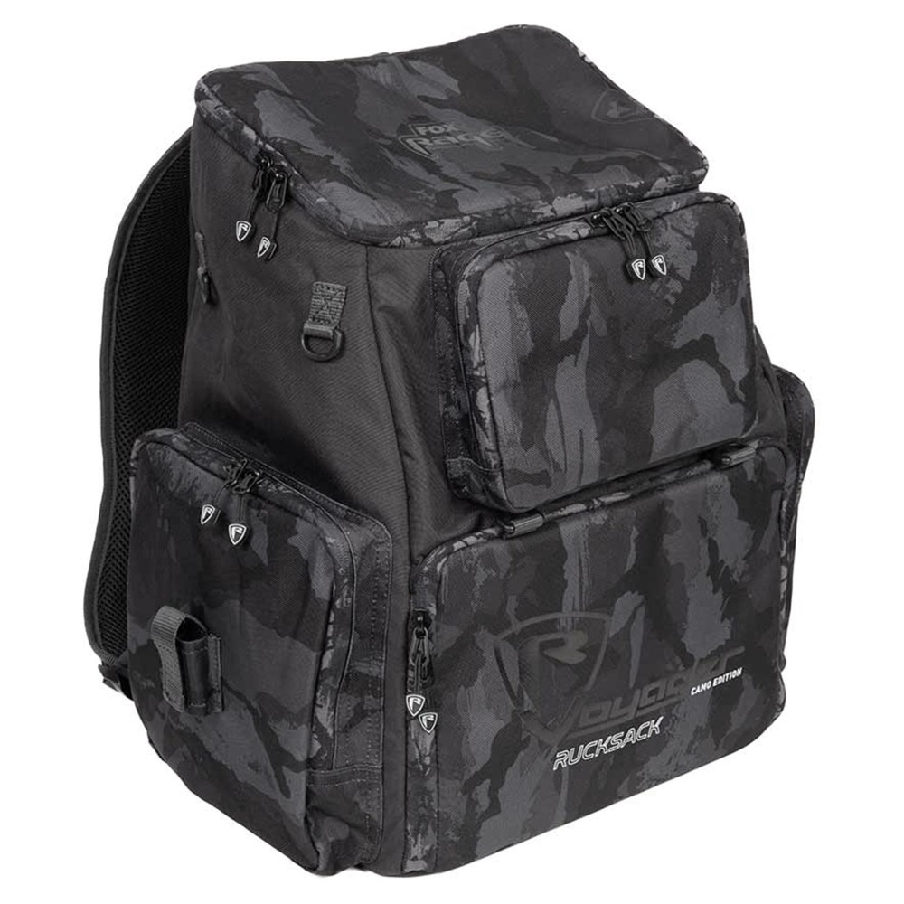 Fox Rage Camo Voyager Rucksack (incl. Tackle Boxen) 32x28x39cm - + 5 Boxes