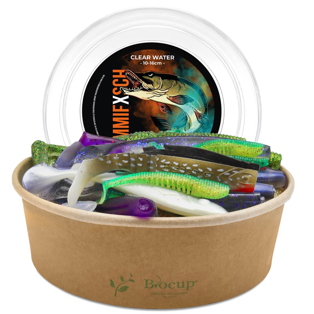 Gummifisch Mix - Hecht, Zander Clear Water - 10-16 cm