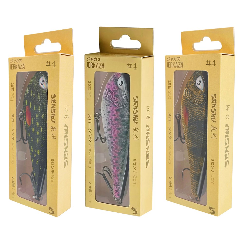 Senshu Jerkaza 3er Set - Jerkbait 8cm - Pike/Trout/D-Perch - 20g