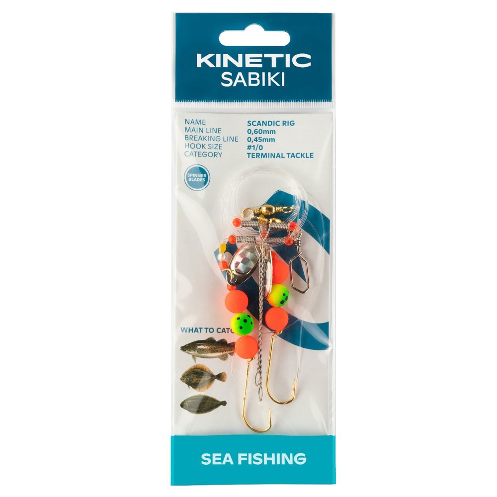 Kinetic Scandic Rig - Brandungsvorfach Fire Tiger - 110cm - #1/0 - 1 Stück