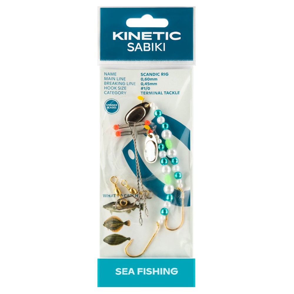 Kinetic Scandic Rig - Brandungsvorfach Pearl/Blue - 110cm - #1/0 - 1 Stück
