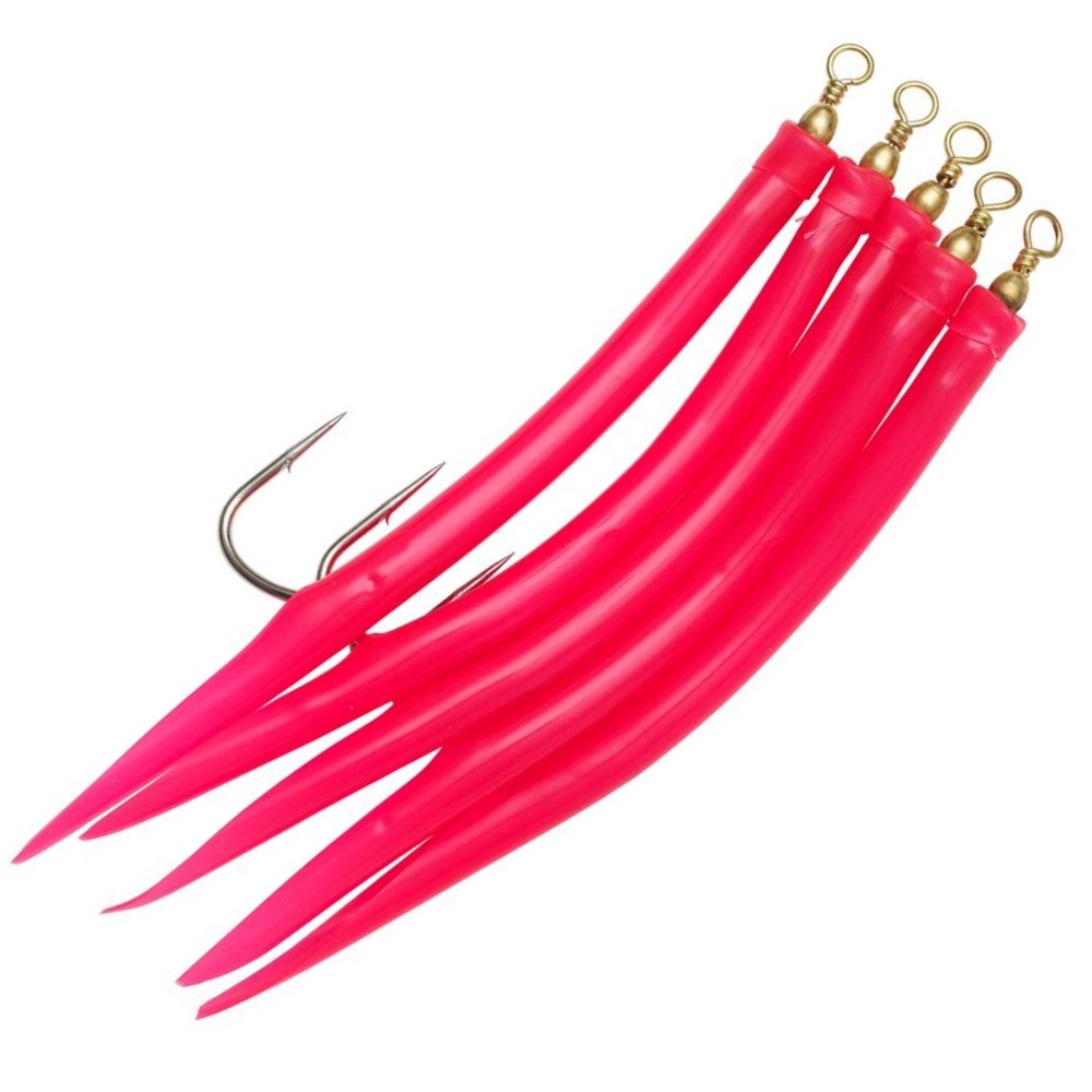 Kinetic Gummi-Makk - Beifänger Pink - Gr. 4/0 - 5 Stück