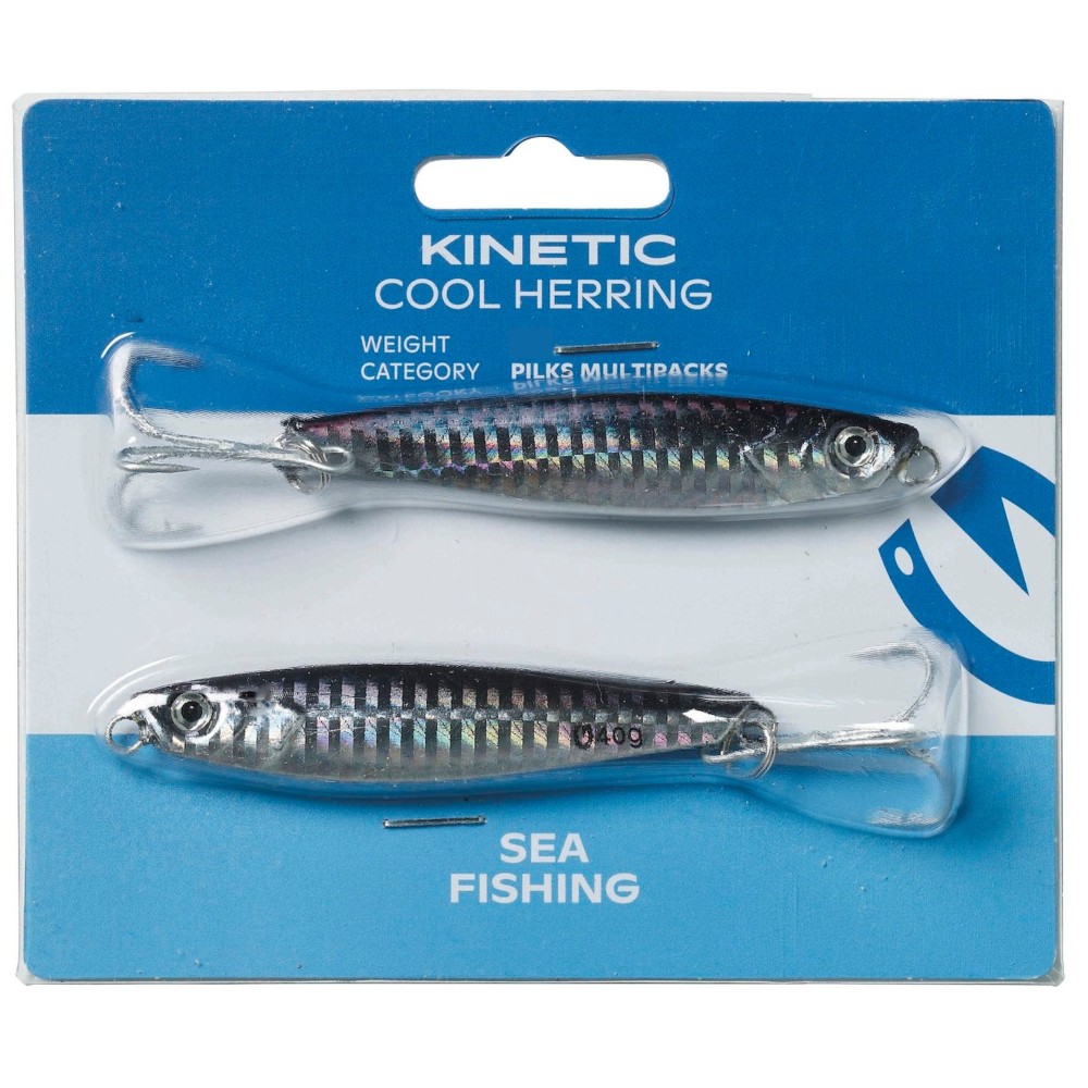 Kinetic Cool Herring 2 Pack - Pilker Black/Silver - 25g - 2 Stück