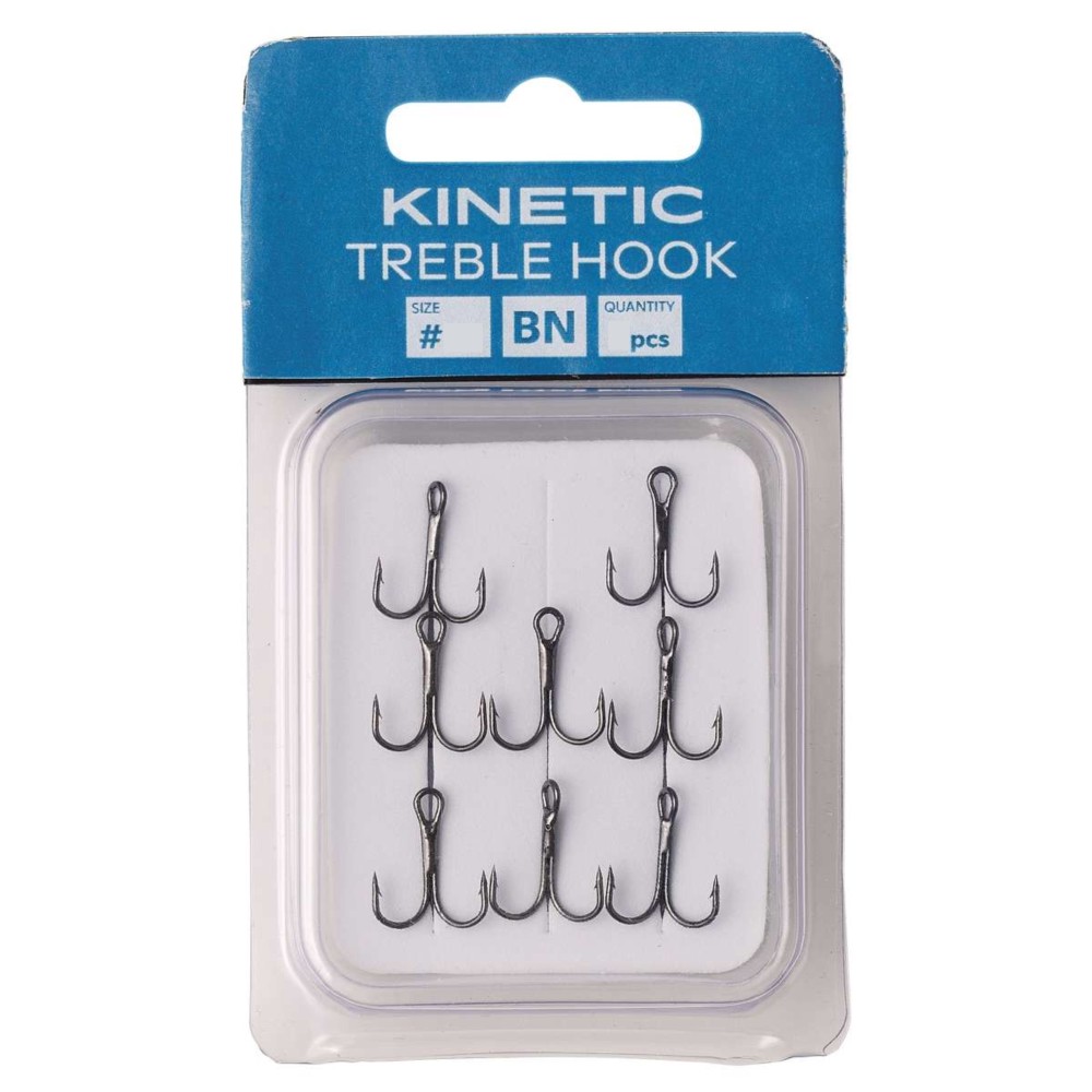 Kinetic Treble Hook - Drilling Black - Gr.10 - 8 Stück