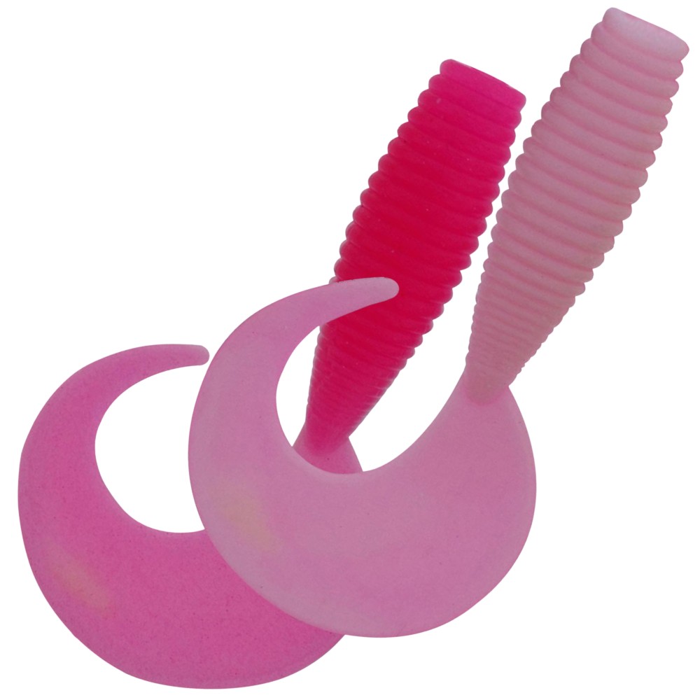 Kinetic Curlypup - Twister White/Pink - 5,1cm - 2g - 10 Stück