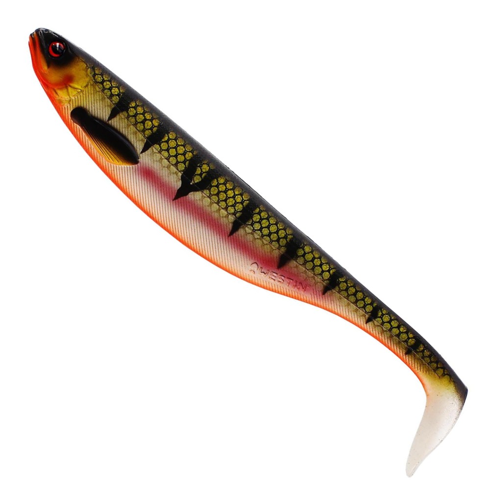 Westin ShadTeez Slim V2 - Gummifisch Bling Perch - 22cm - 53g -1 Stück