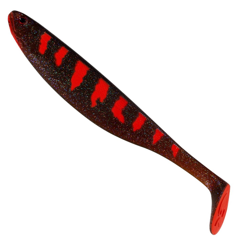 Westin ShadTeez Slim V2 - Gummifisch Motoroil Blood - 22cm - 53g -1 Stück