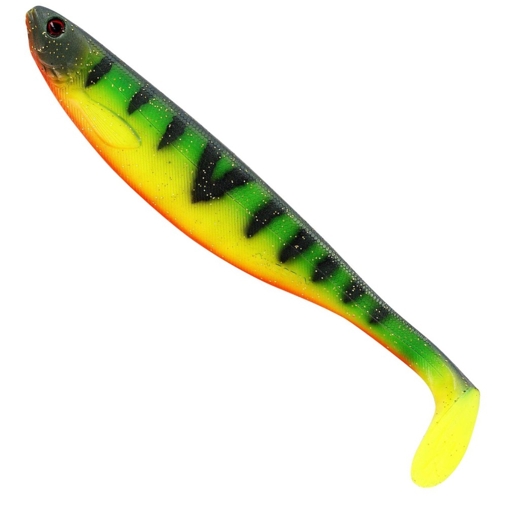 Westin ShadTeez Slim V2 - Gummifisch Tiger Perch - 22cm - 53g -1 Stück