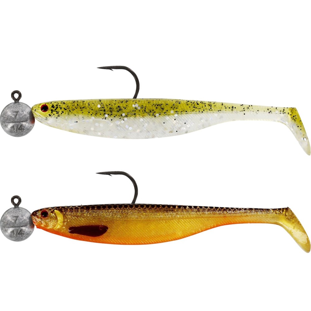 Westin ShadTeez Slim R' N R - vormontierter Gummifisch Clear Water Mix 1 - 12cm - 10g - #6/0 - 1 Stück