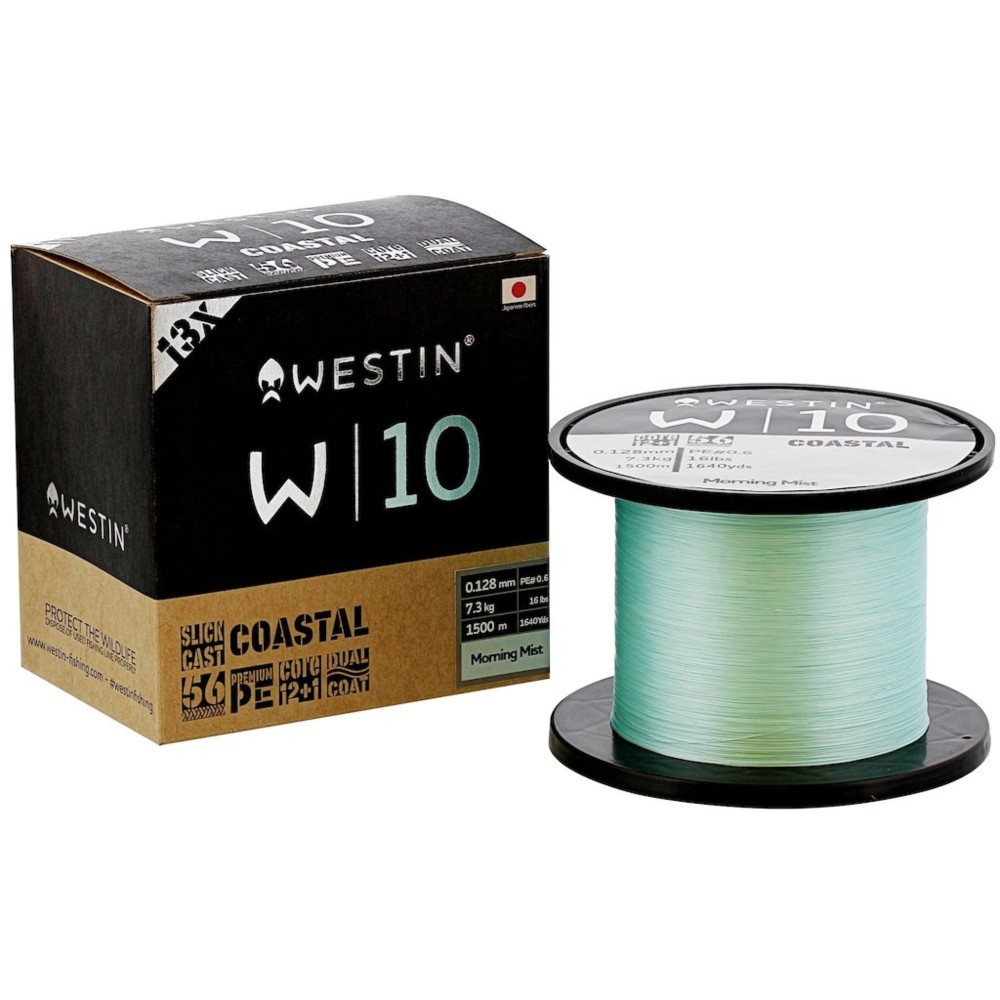 Westin W10 13 Braid Coastal - Geflochtene Schnur Morning Mist - 0,205mm - 13,2kg - 1500m