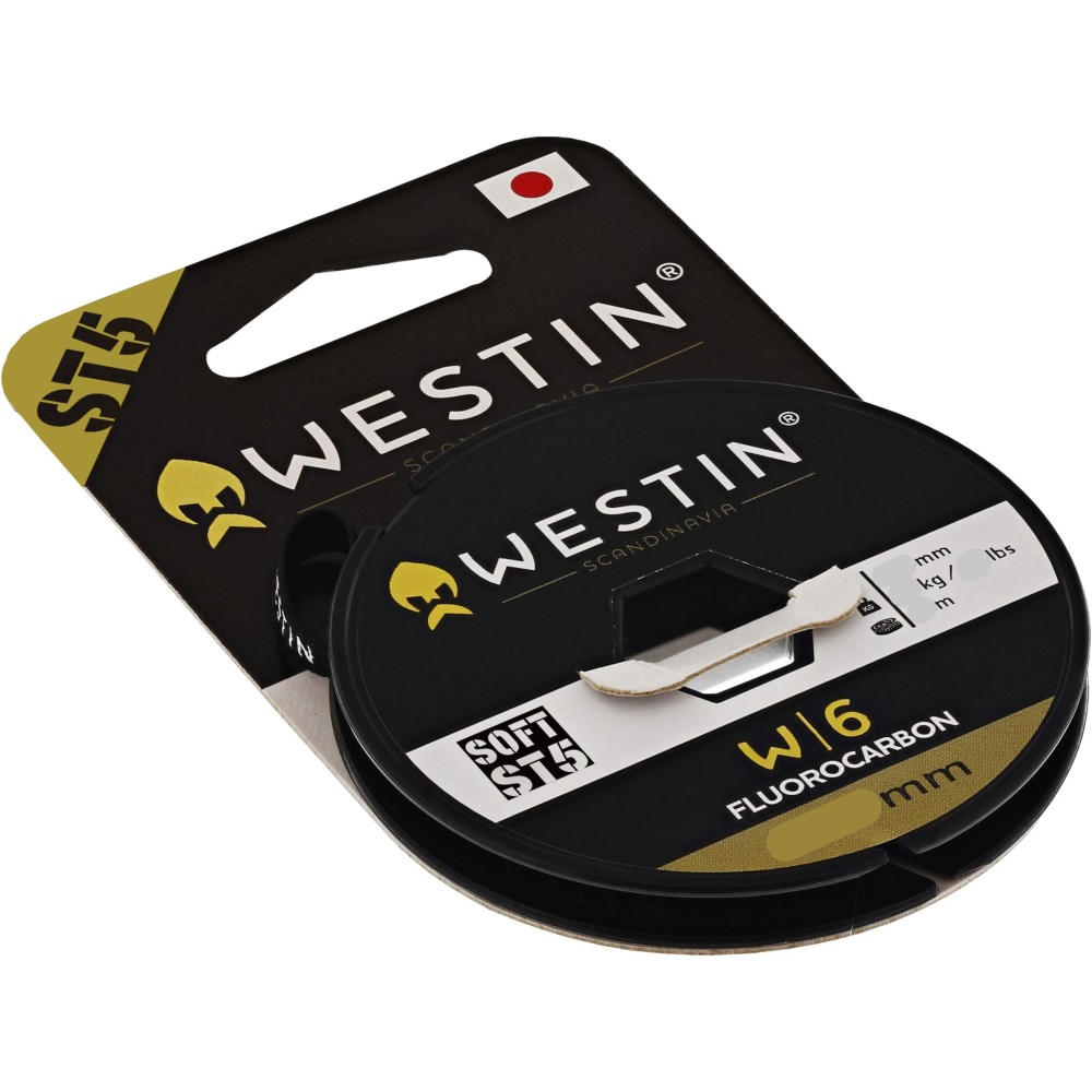 Westin W6 ST5 Fluorocarbon - Vorfachschnur Clear - 0,26mm/4,3kg - 50m