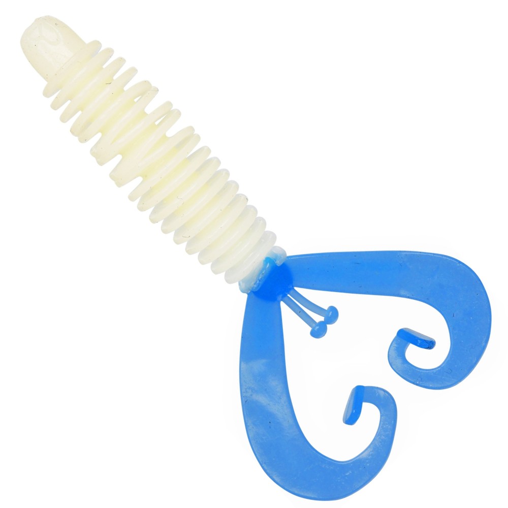 Westin RingCraw - Twister Baby Blue/White - 6cm - Garlic/Cheese - 8 Stück