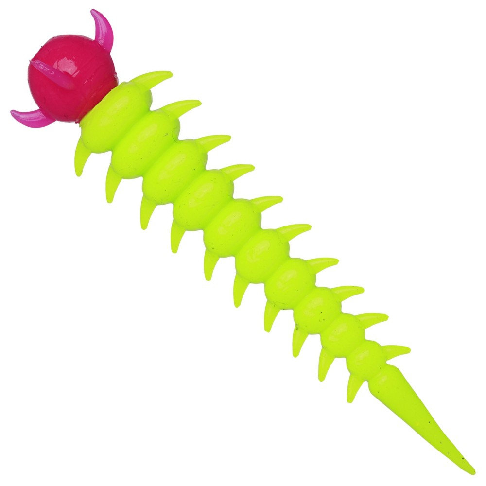 Westin Greedy Worm - Creaturebait Chartreuse/Pink - 5,5cm - Banana