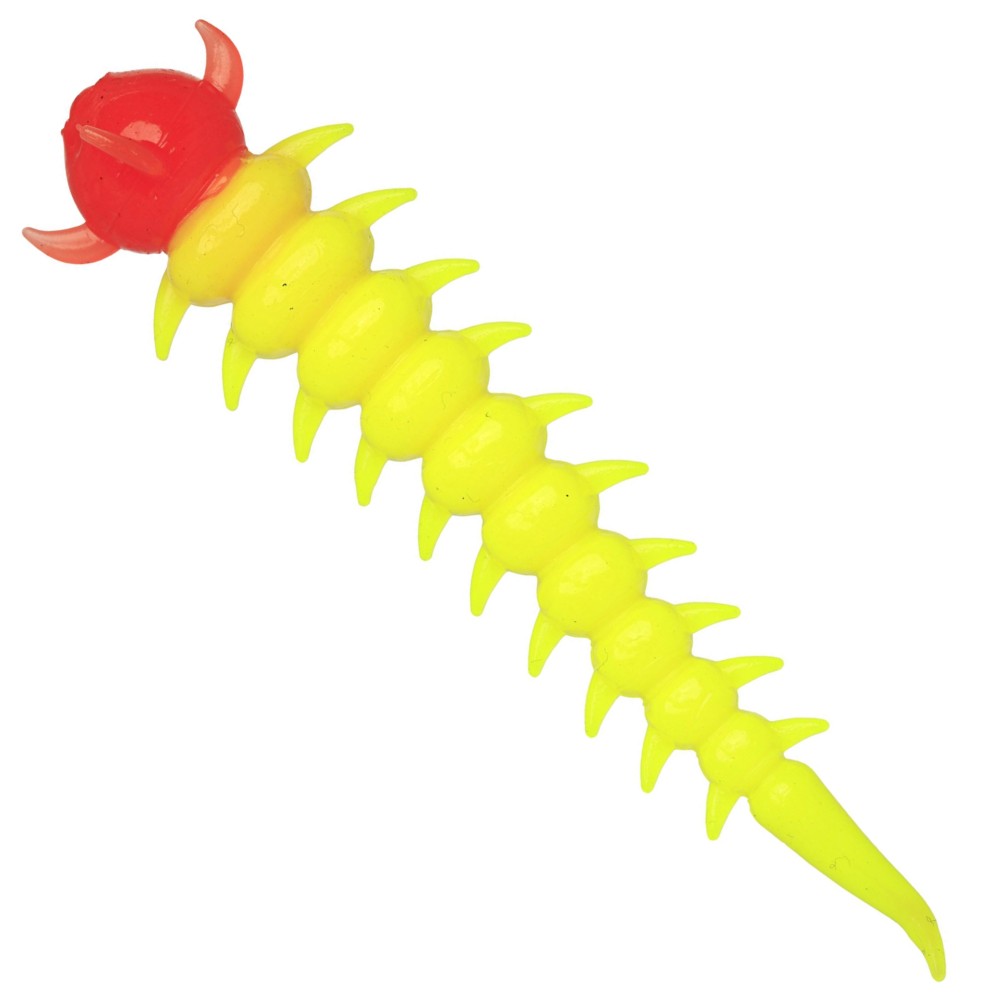 Westin Greedy Worm - Creaturebait Orange/Yellow - 5,5cm - Garlic/Cheese