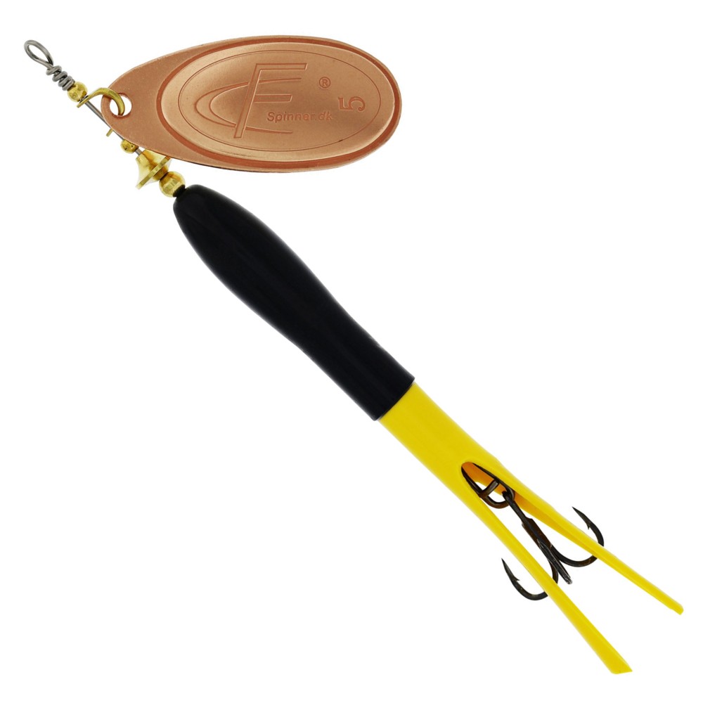 Westin FC Upstream - Spinner Black/Flouro Yellow/Copper Blade - 20g - #5 - 1 Stück