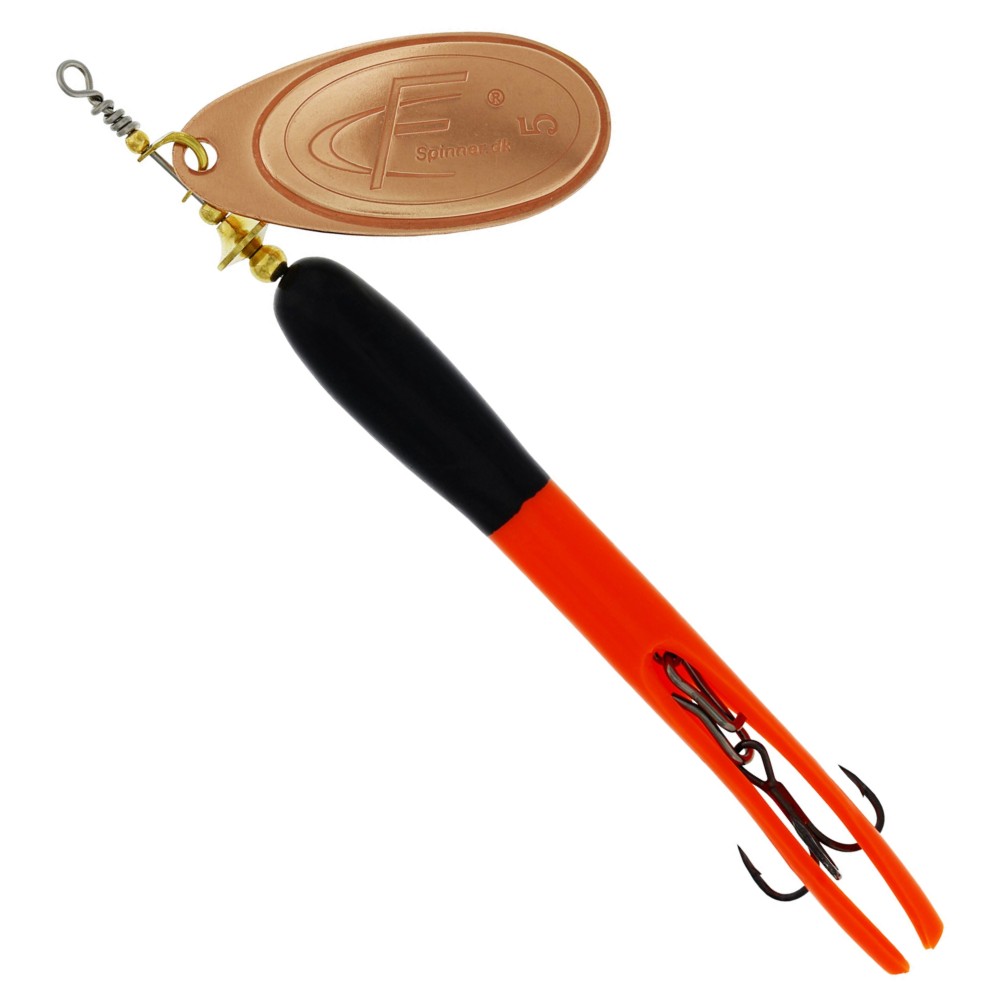Westin FC Upstream - Spinner Black/Flouro Orange/Copper Blade - 20g - #5 - 1 Stück