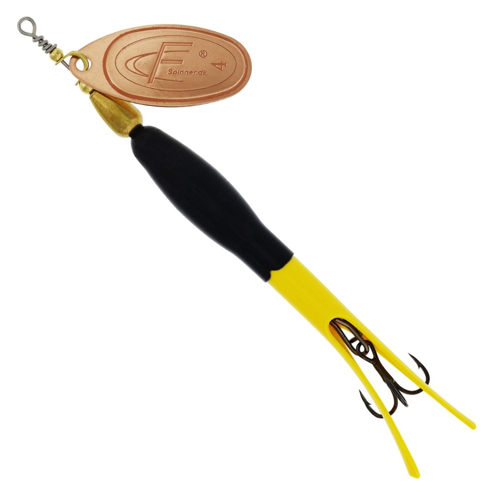 Westin FC Downstream - Spinner Black/Flouro Yellow/Copper Blade - 20g - #4 - 1 Stück
