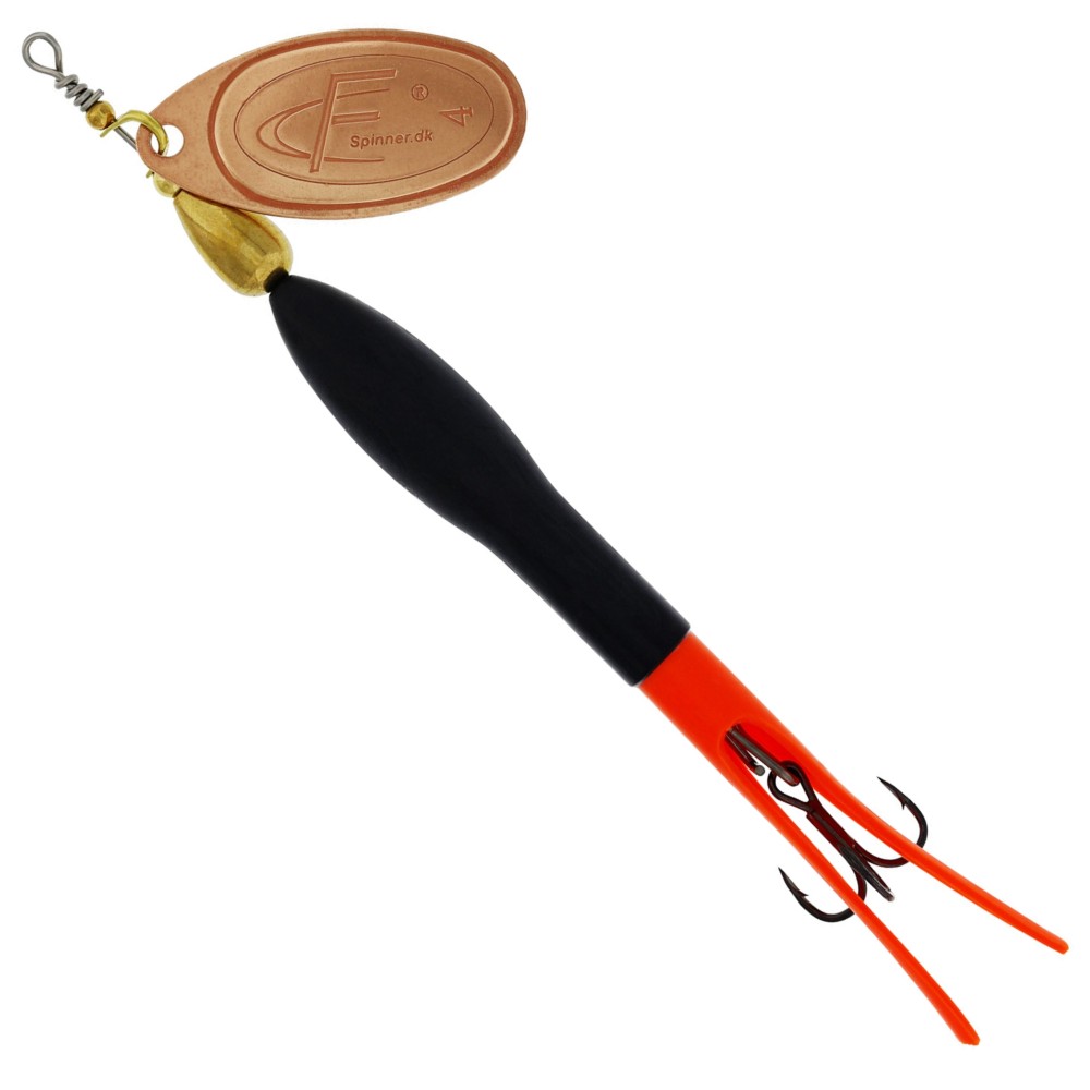 Westin FC Downstream - Spinner Black/Flouro Orange/Copper Blade - 20g - #4 - 1 Stück