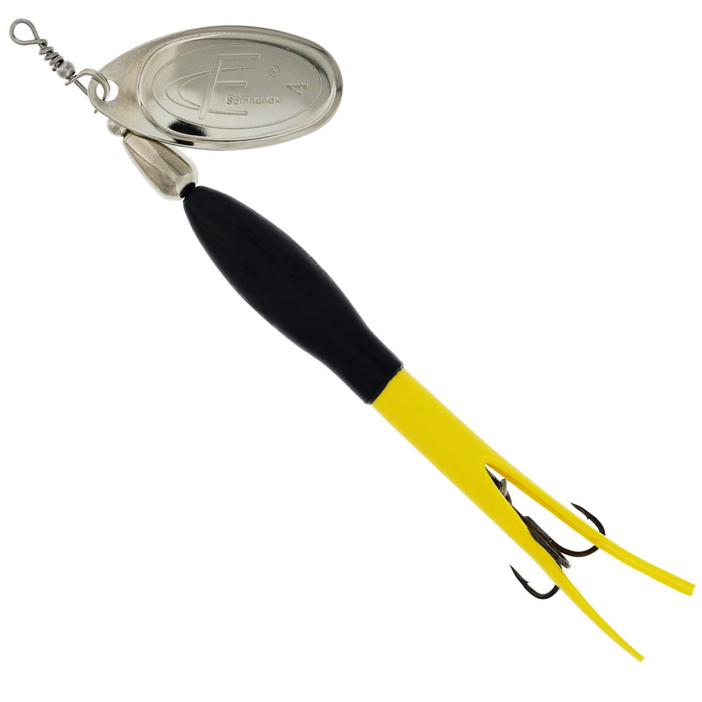 Westin FC Downstream - Spinner Black/Flouro Yellow/Silver Blade - 25g - #4 - 1 Stück