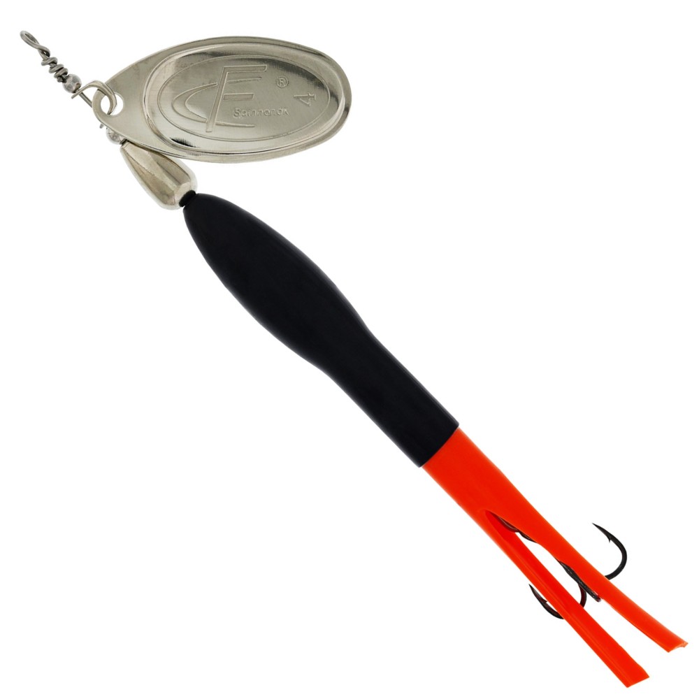 Westin FC Downstream - Spinner Black/Flouro Orange/Silver Blade - 30g - #4 - 1 Stück