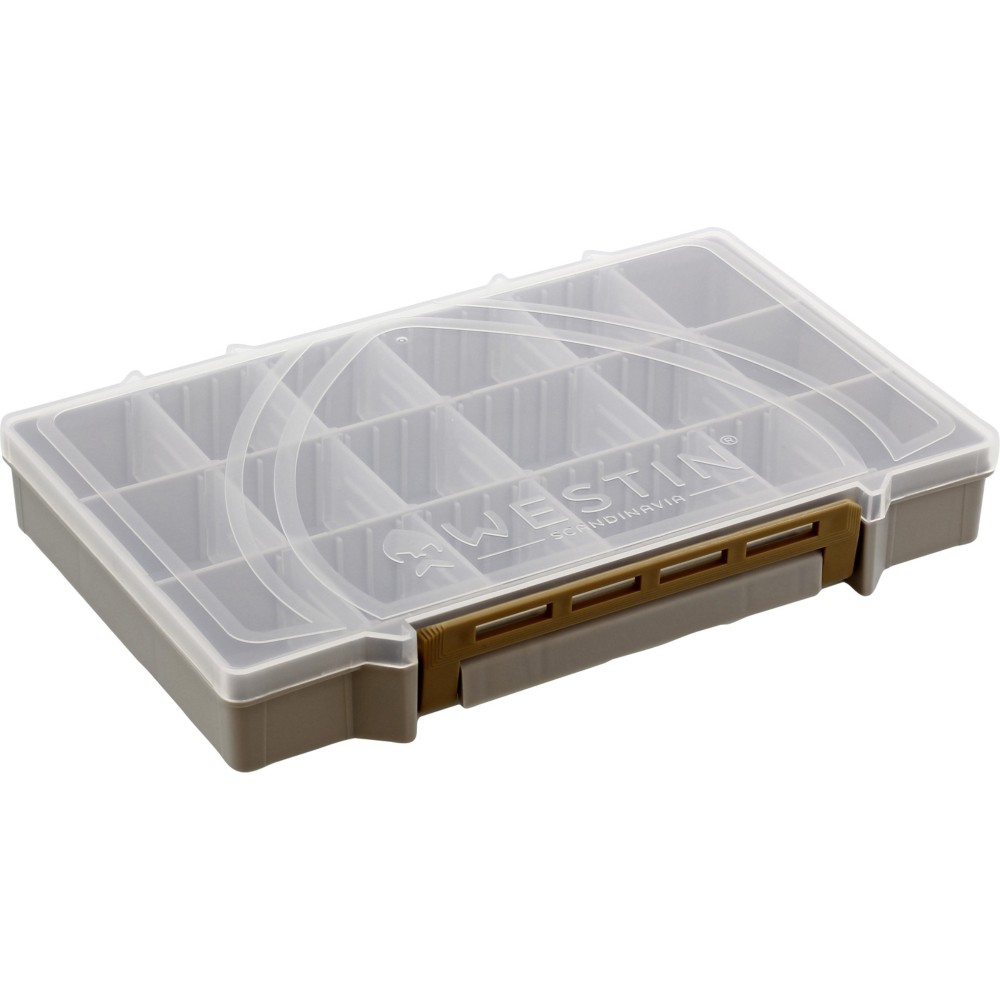 Westin W3 Tackle Box I Grey/Clear - 20.5x14.5x3cm - Size 4 - 1 Stück
