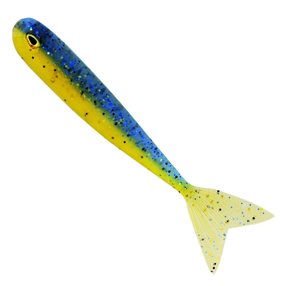 Westin MegaTeez V-Tail - Gummifisch Blue N' Yellow - 9cm - 4g - 3 Stück
