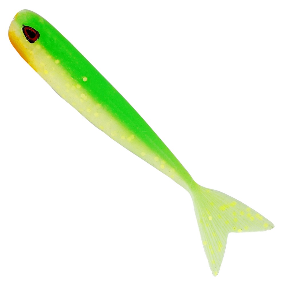 Westin MegaTeez V-Tail - Gummifisch UV Slime - 5cm - 1g - 4 Stück
