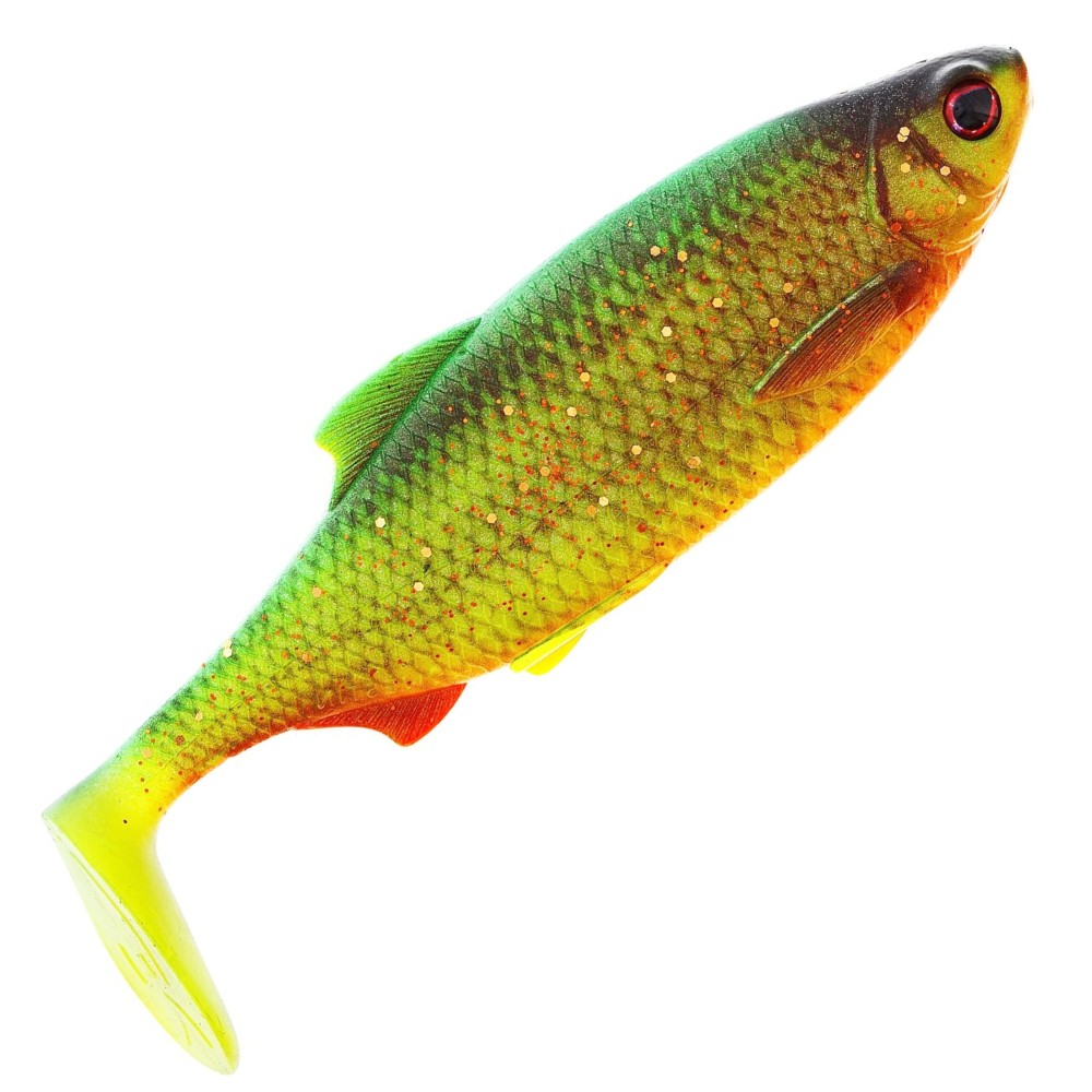 Westin Ricky the Roach Shadtail - Gummifisch Firetiger Rudd - 10cm - 14g