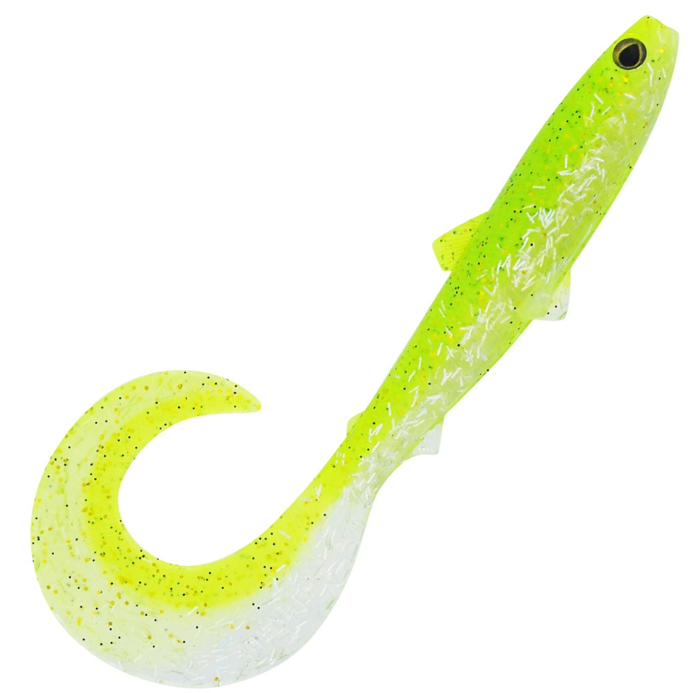 Westin BullTeez Curltail - Gummifische Holy Chartreuse - 10cm - 6g -2 Stück