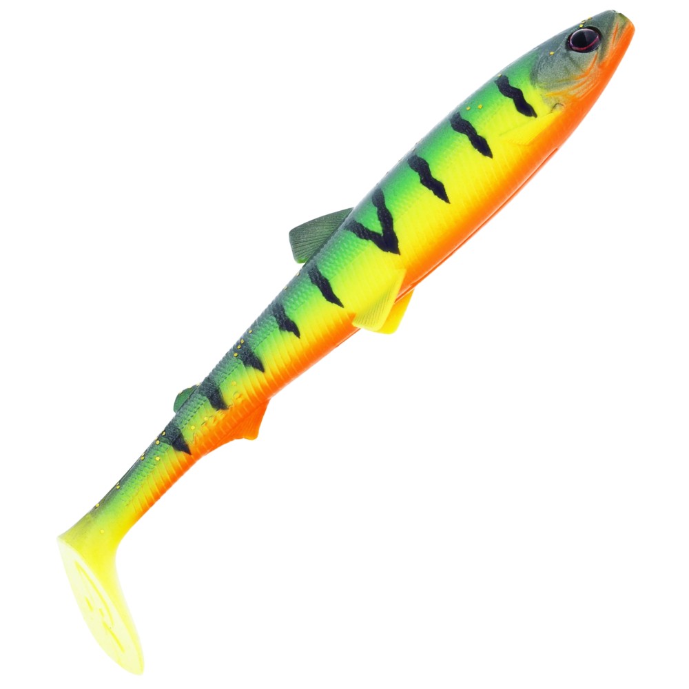 Westin BullTeez Shadtail - Gummifisch Tiger Perch - 7,5cm - 4g - 3 Stück