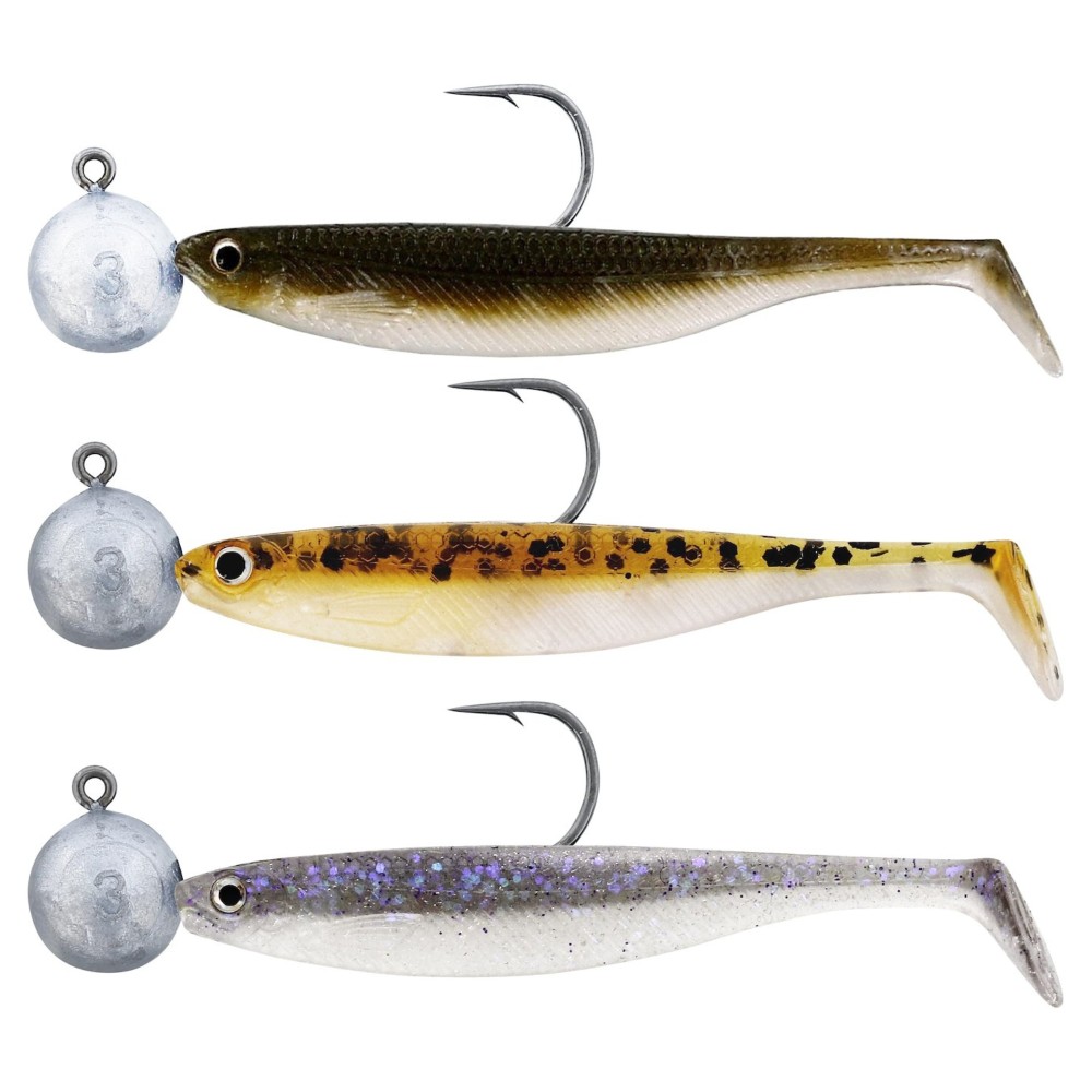 Westin ShadTeez Slim Shadtail R 'N R - vormontierter Gummifisch Clear Water Mix 16 - 5cm - 3g - #4 - 3 Stück