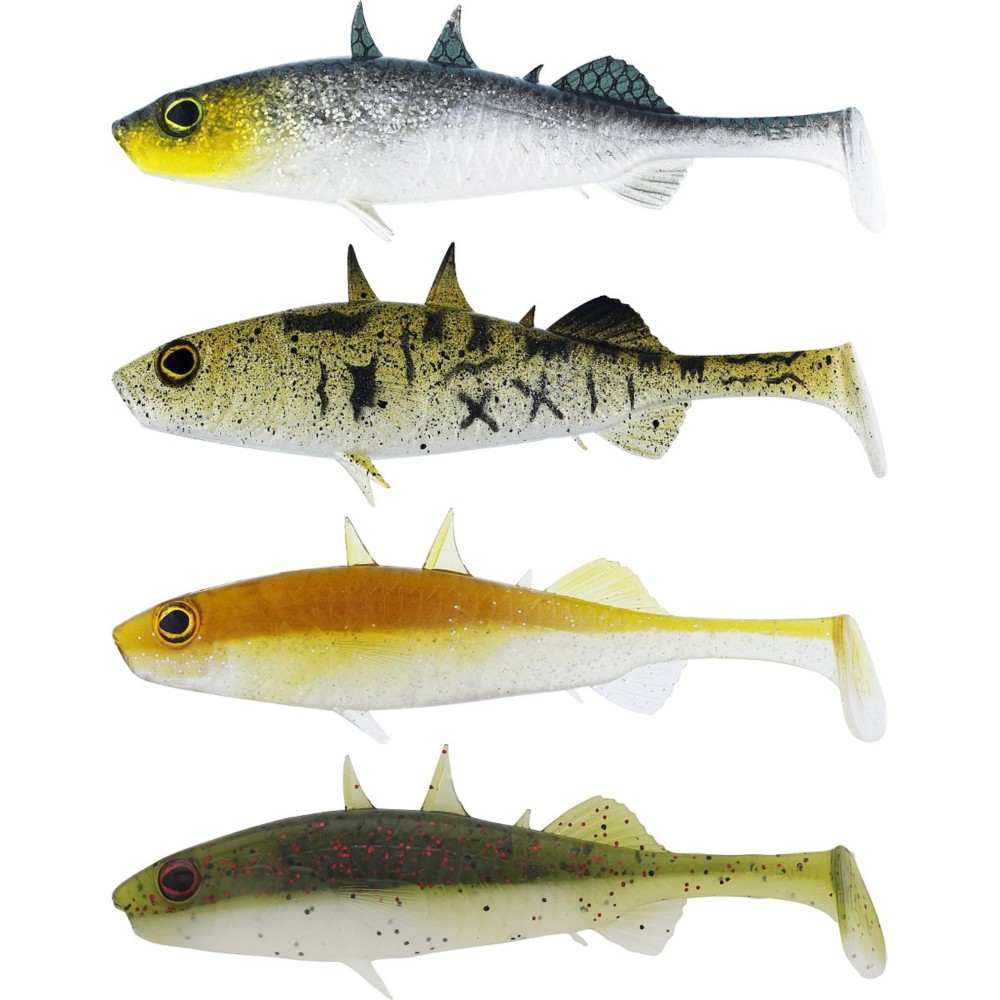 Westin Stanley the Stickleback Shadtail - Gummifisch Clear Water Mix 9 - 5,5cm - 1,5g - 4 Stück