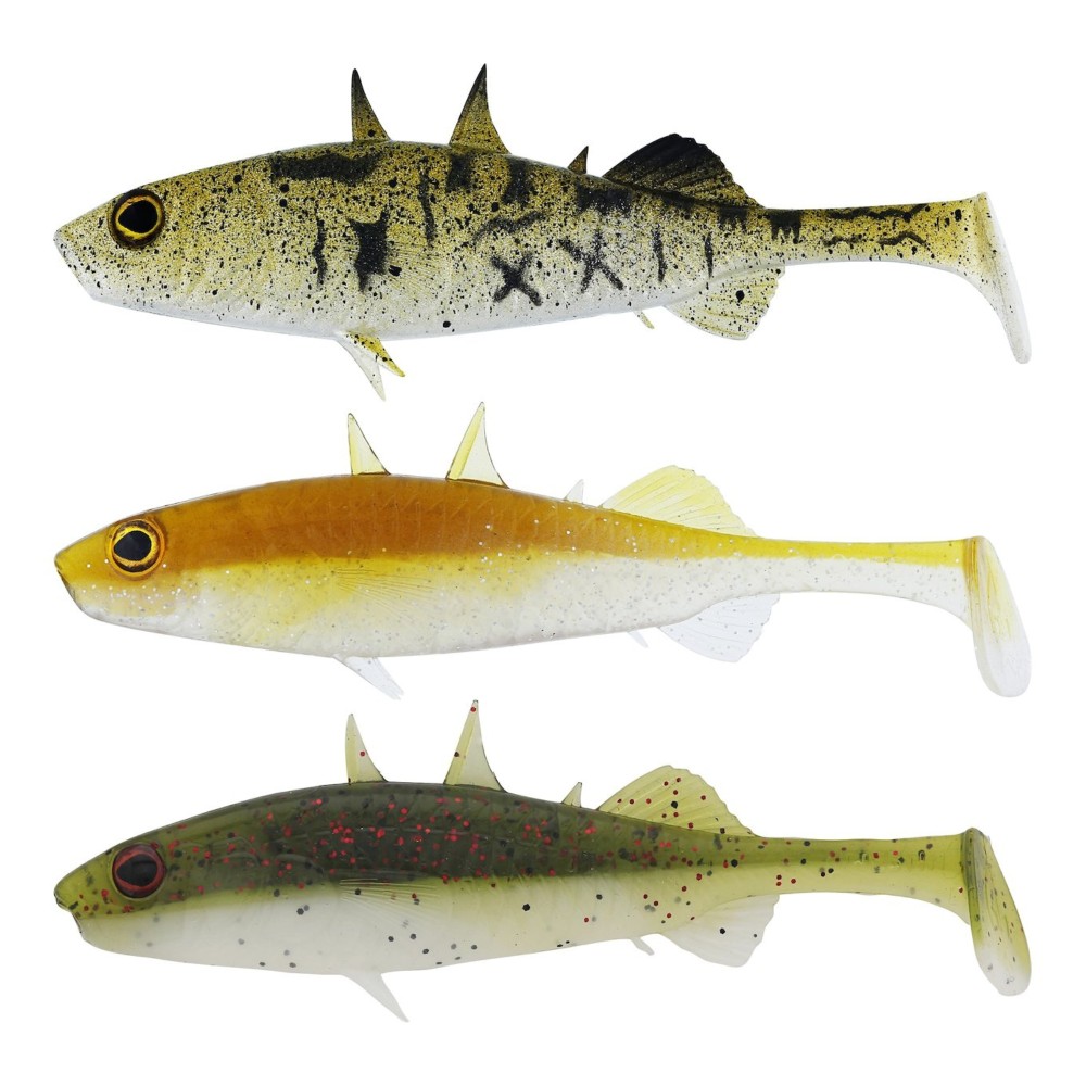 Westin Stanley the Stickleback Shadtail - Gummifisch Clear Water Mix 10 - 9cm - 7g - 3 Stück